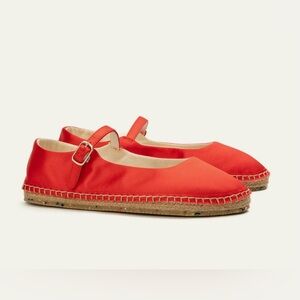 SeaVees Red Satin Miramar Espadrille Mary Jane Size 7